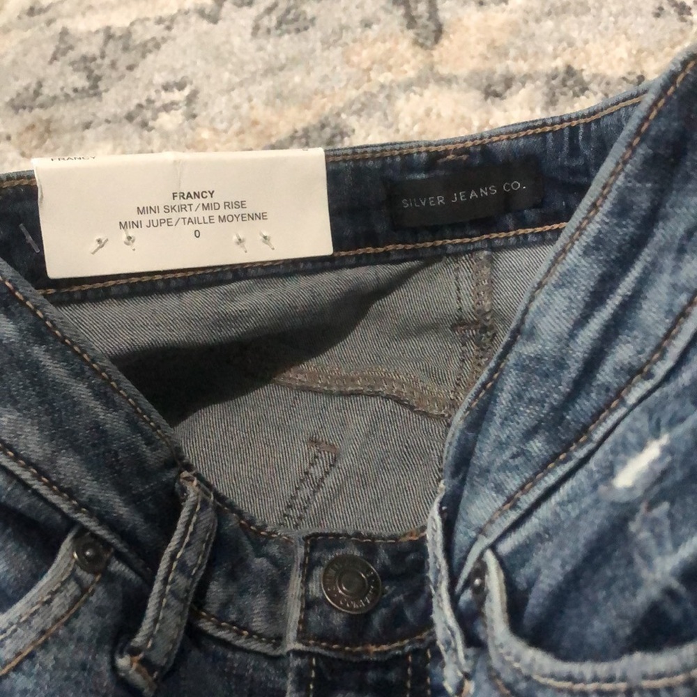 NWT silver jeans francy mini skirt mid rise - Picture 5 of 5